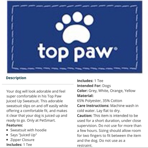 🆕🐶 JUICED UP Hooded Sweat Suit DOG Apparel SMALL - Picture 3 of 3